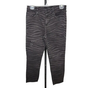 J Brand  Ruby High Waisted Zebra Distressed Jeans Size 27
